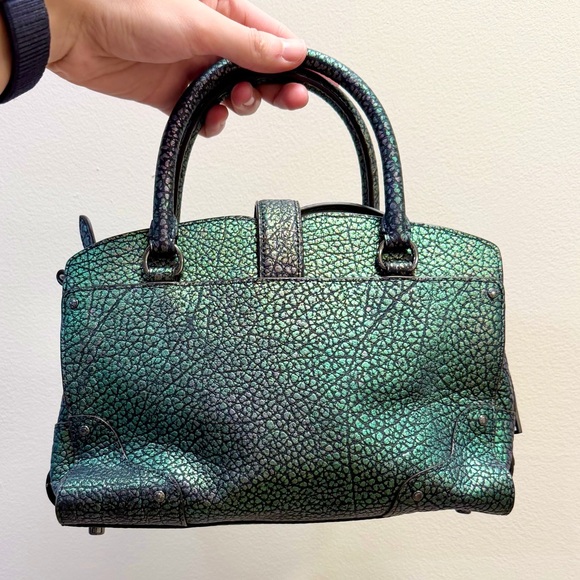 Coach Green Hologram Leather Mercer Satchel 24 - Picture 2 of 10